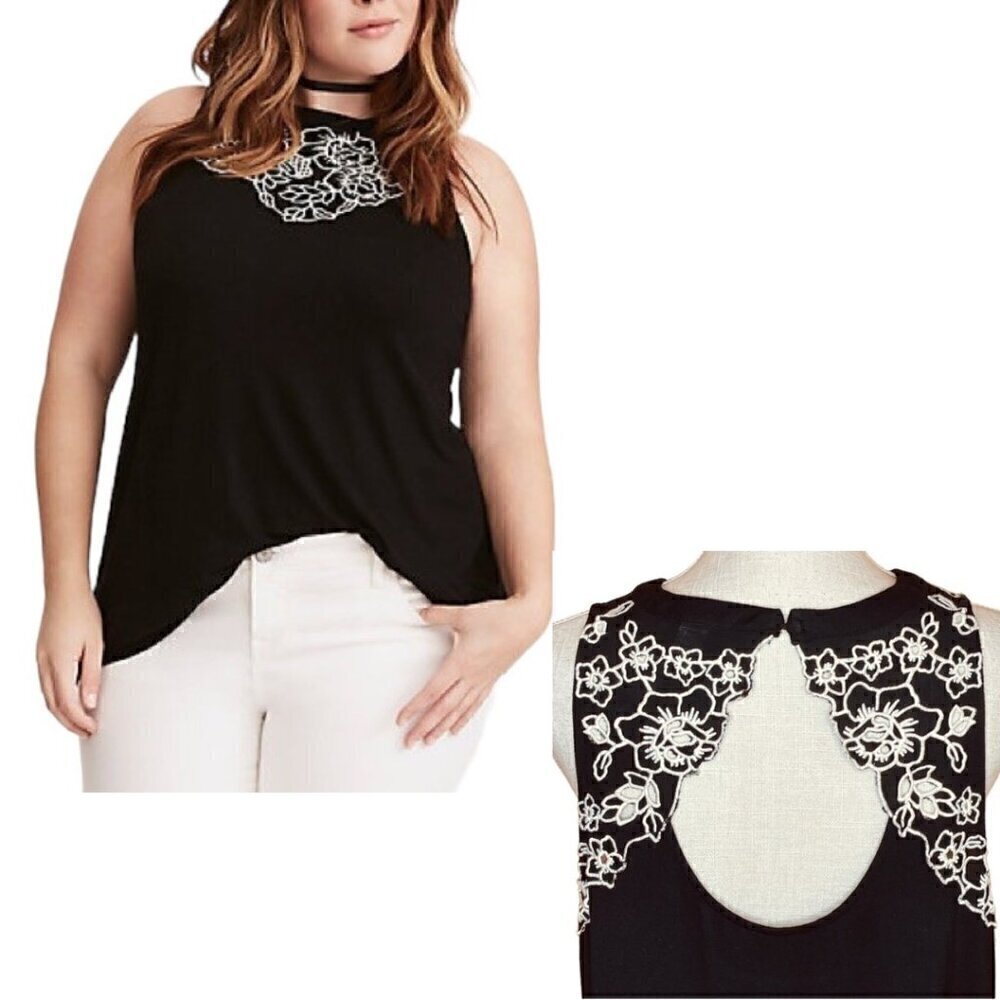 TORRID Embroidered Tank Top - Size Large